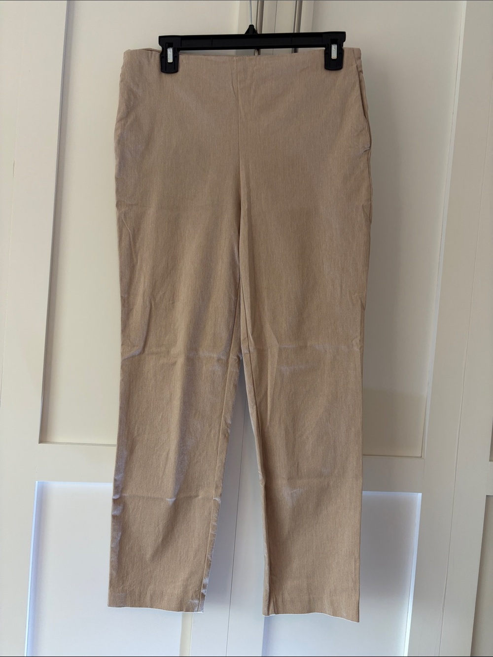 Carolina Belle Beige Straight-Leg Pants